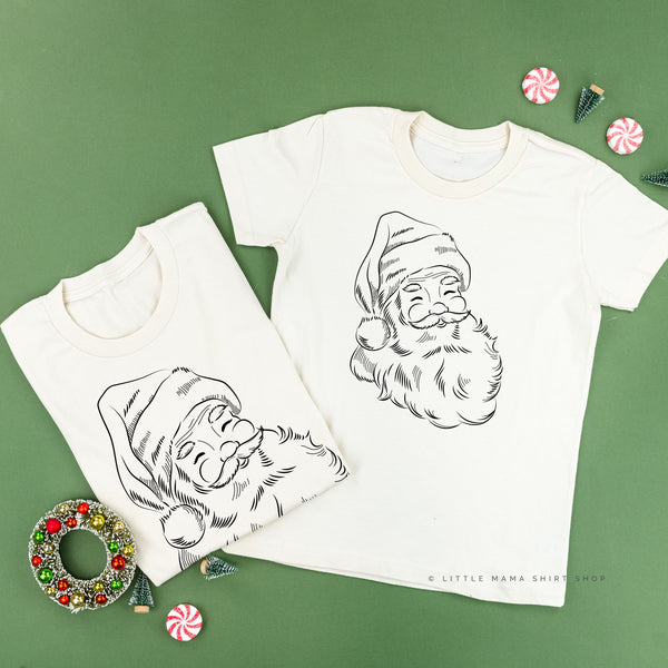 Vintage Santa Sketch - Set of 2 Unisex Tees