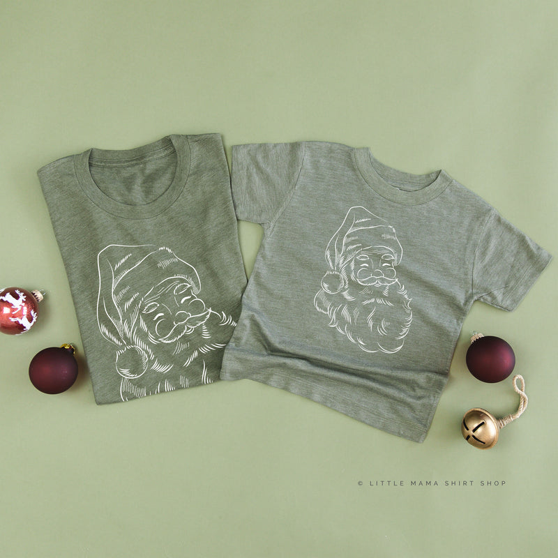 Vintage Santa Sketch - Set of 2 Unisex Tees