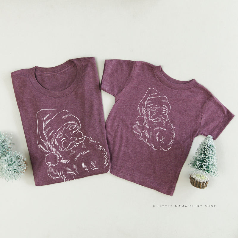 Vintage Santa Sketch - Set of 2 Unisex Tees