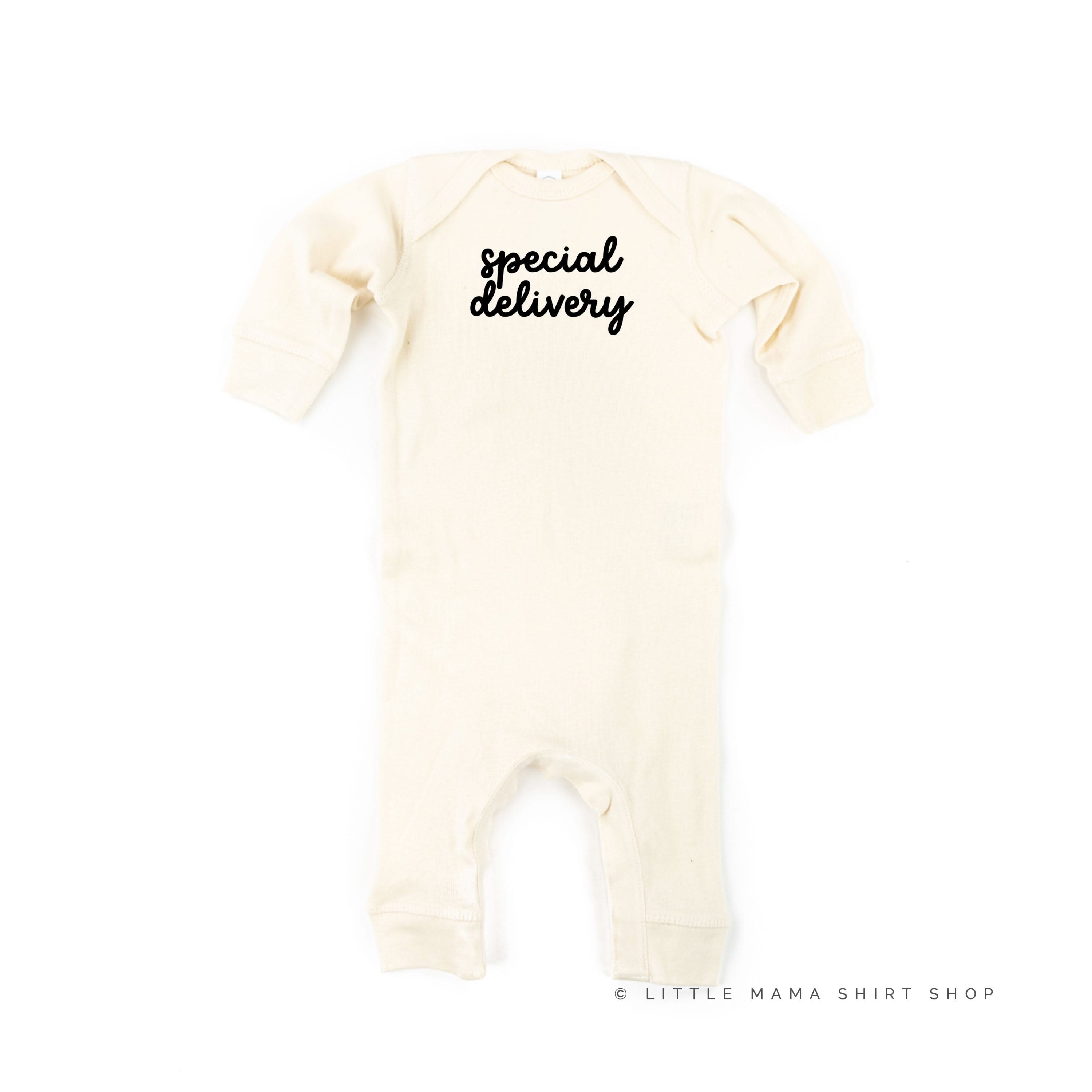 SPECIAL DELIVERY - One Piece Baby Sleeper Little Mama Shirt Shop