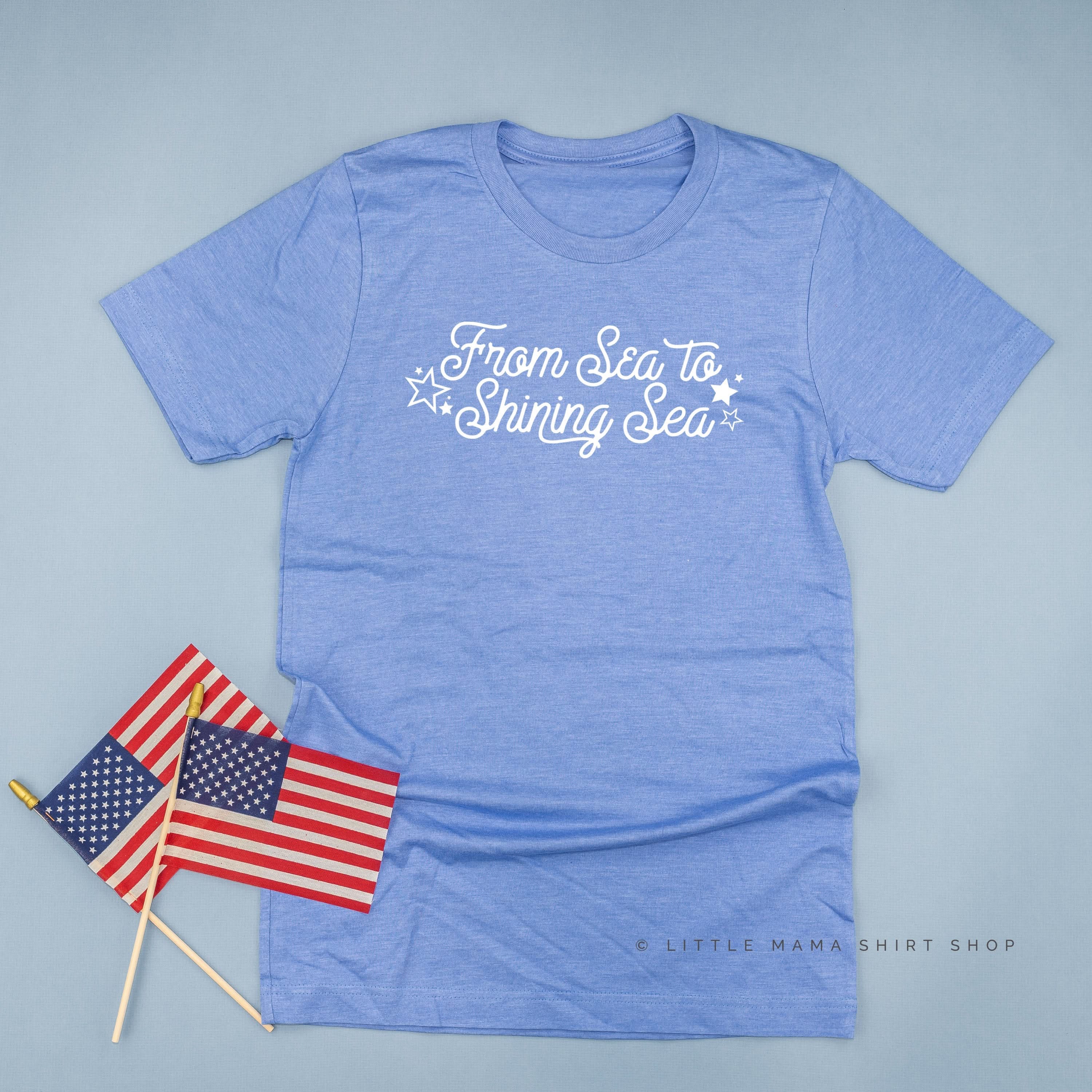 From Sea to Shining Sea - Unisex Tee Little Mama Shirt Shop
