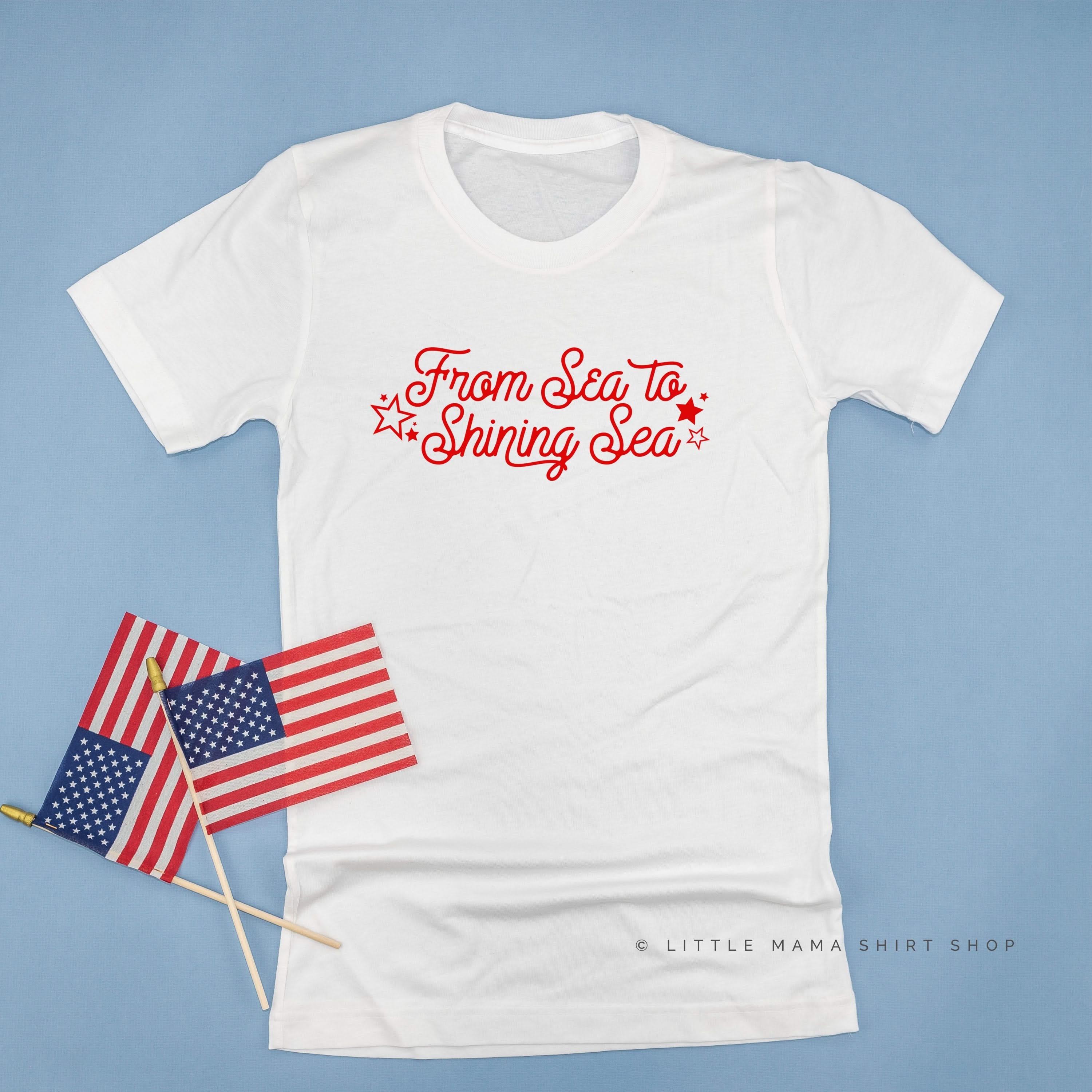 From Sea to Shining Sea - Unisex Tee Little Mama Shirt Shop