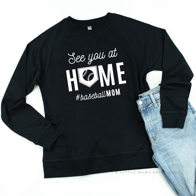 See You at Home #BaseballMom - Lightweight Pullover Sweater