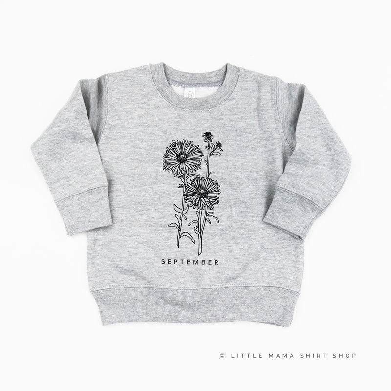SEPTEMBER BIRTH FLOWER - Aster - Child Sweater