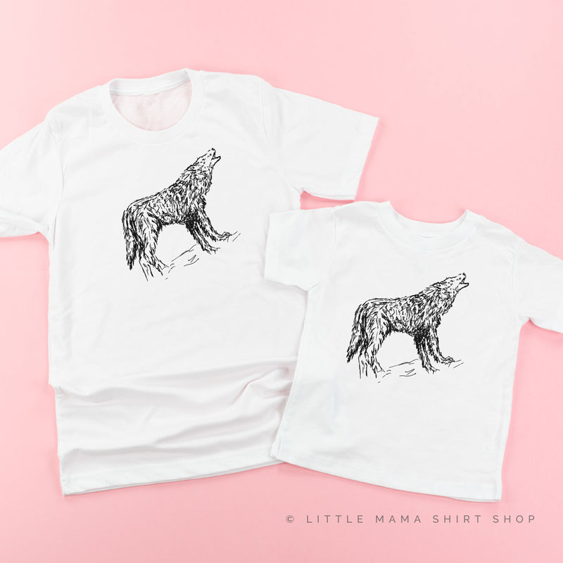 WOLF- HAND DRAWN - Set of 2 Shirts