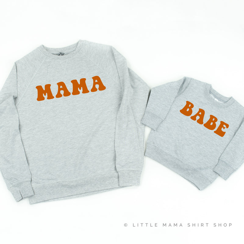 MAMA / BABE - Groovy (ORANGE DESIGN) - Set of 2 Matching Sweaters