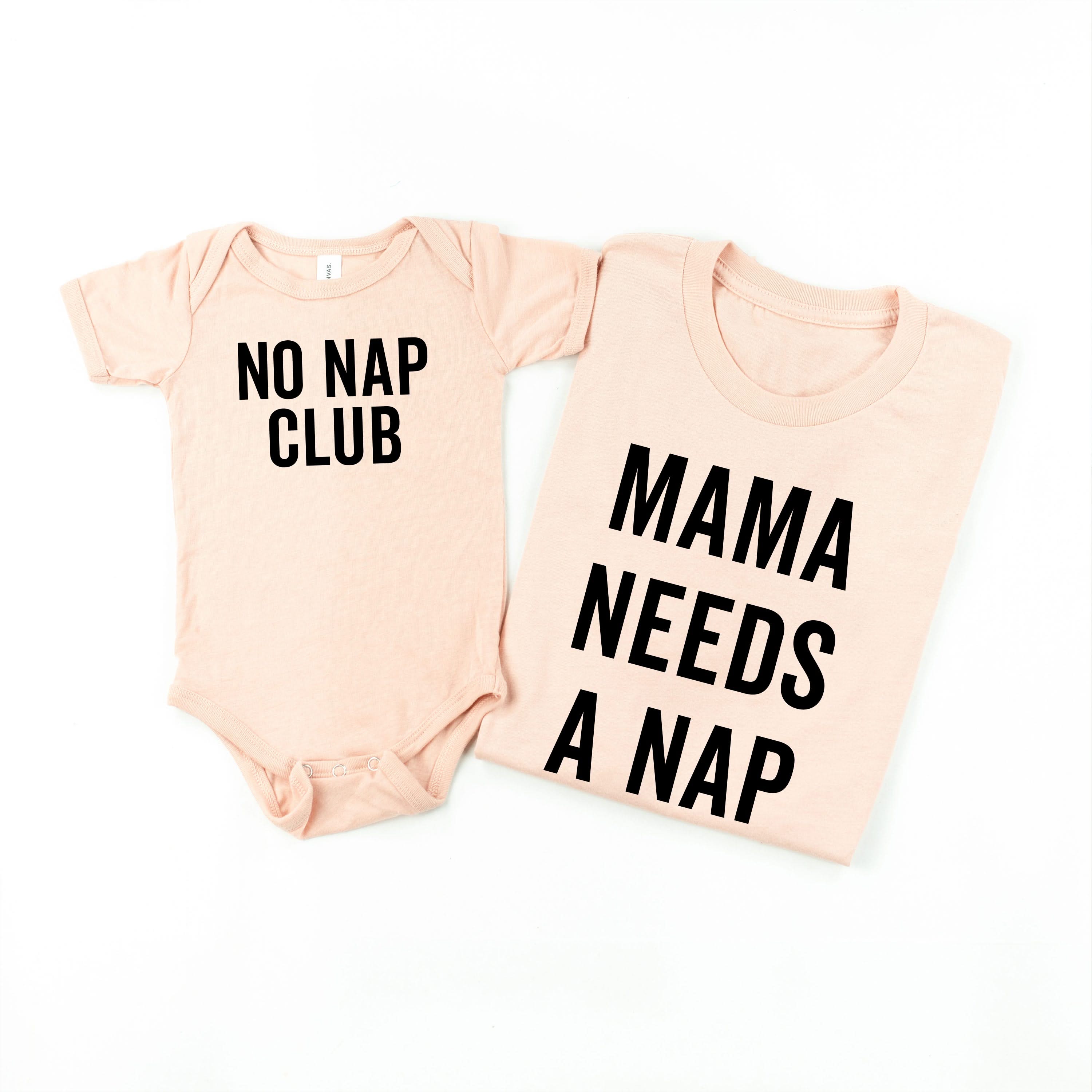 Mama Needs A Nap + No Nap Club - Set of 2 Shirts Little Mama Shirt Shop