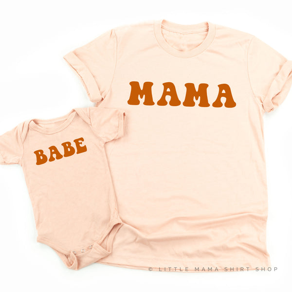 Mama / Babe - Groovy - Set of 2 Shirts