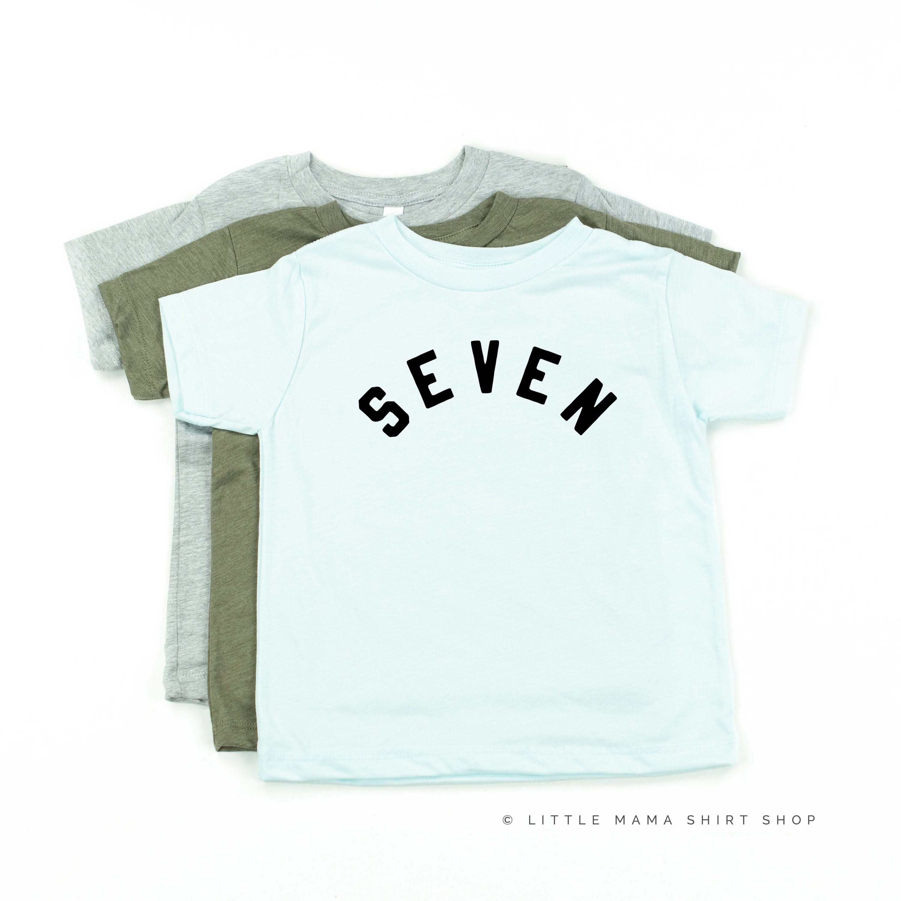 BIRTHDAY NUMBER - BLOCK FONT - Child Shirt Little Mama Shirt Shop