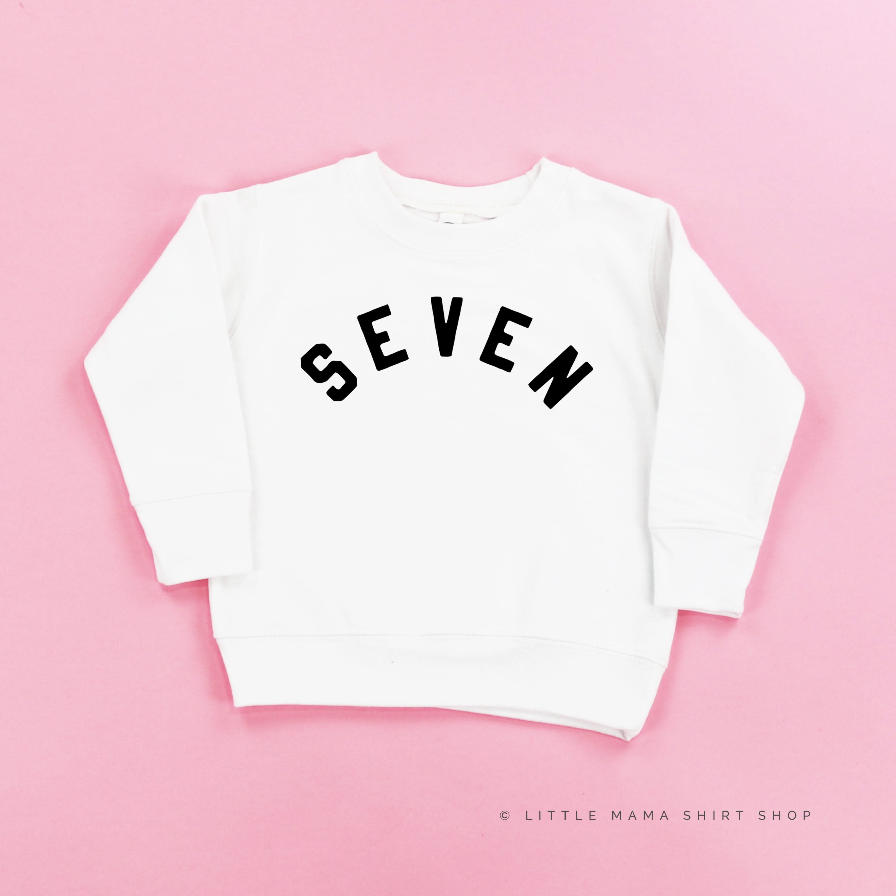 BIRTHDAY NUMBER - BLOCK FONT - Child Sweater Little Mama Shirt Shop