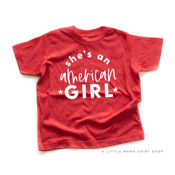 SHE'S AN AMERICAN GIRL - Short Sleeve STAR Child Shirt