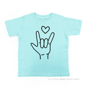 Sign Language - I Love You - Child Tee Little Mama Shirt Shop