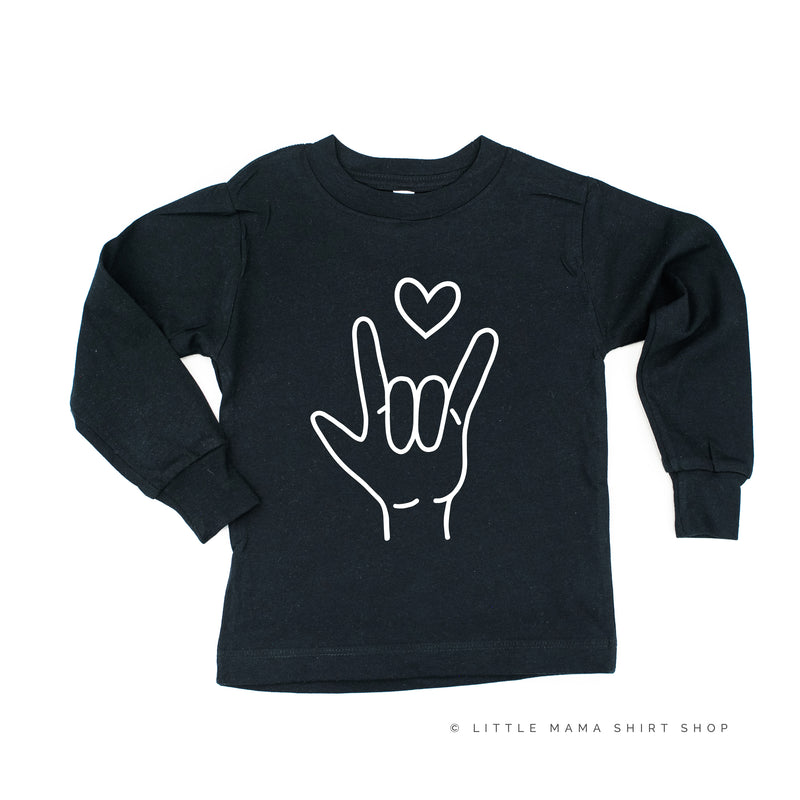 Sign Language - I LOVE YOU - Long Sleeve Child Shirt