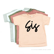Sis - Cursive - Child Shirt Little Mama Shirt Shop