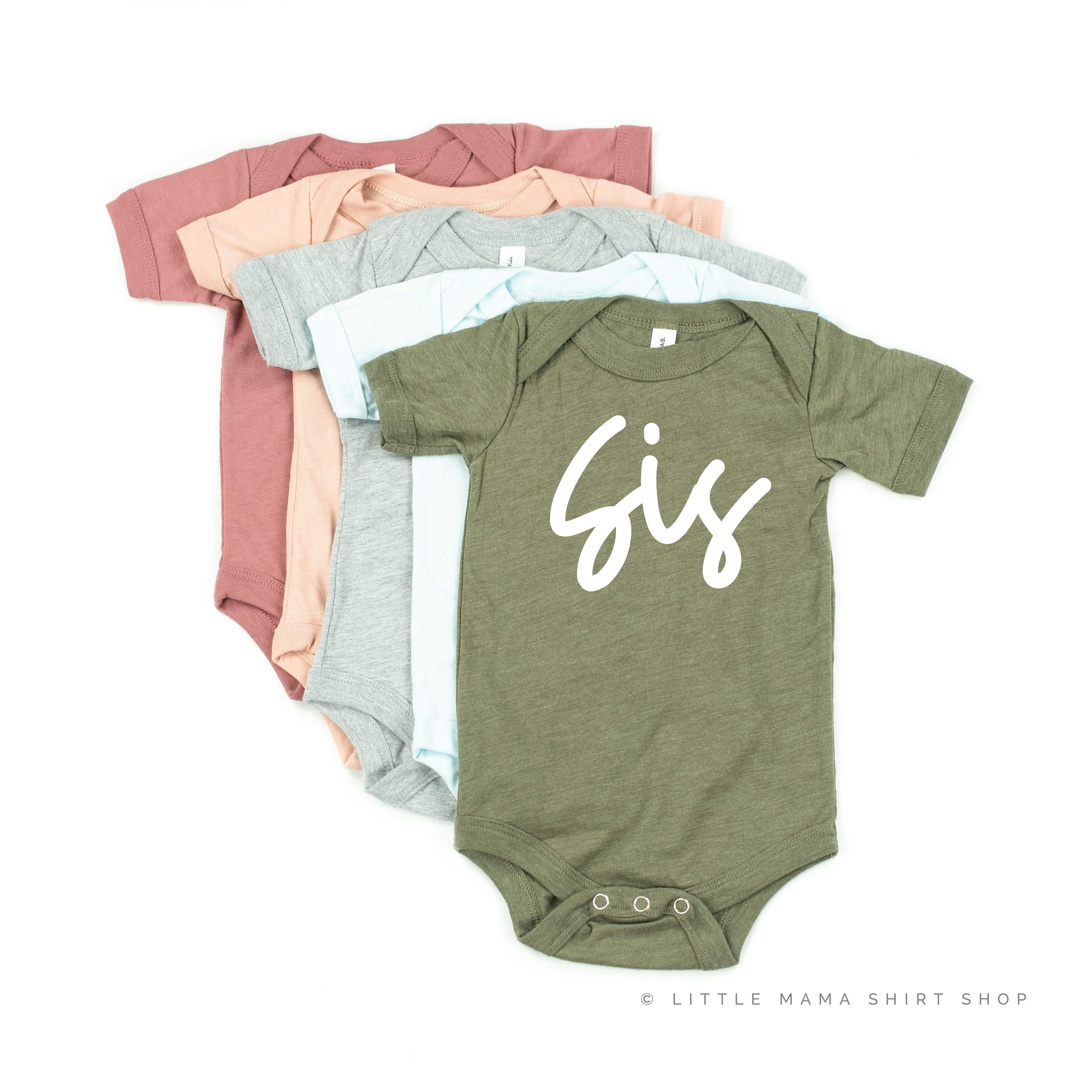 Sis - Cursive - Child Shirt Little Mama Shirt Shop
