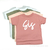 Sis - Cursive - Child Shirt Little Mama Shirt Shop