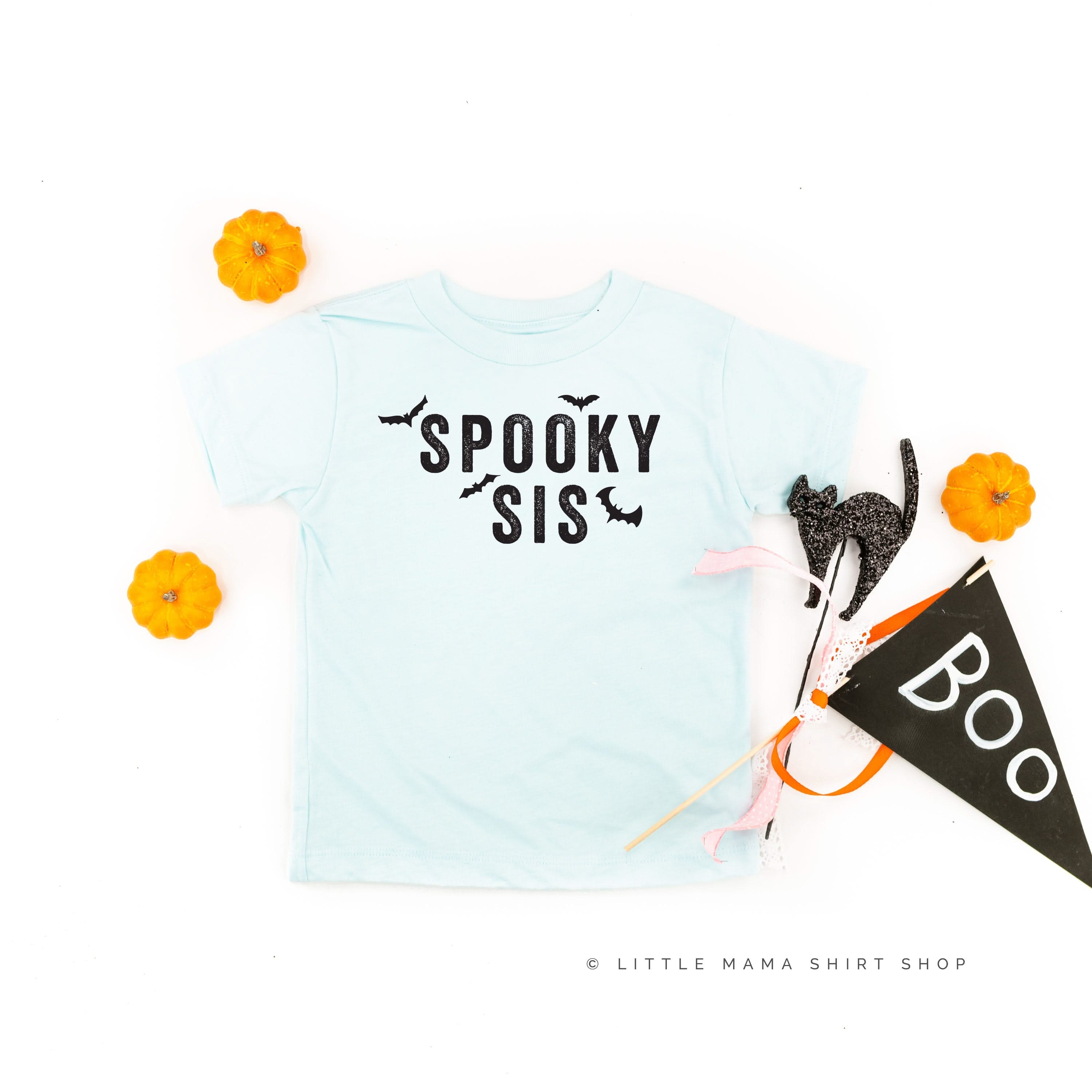 SPOOKY SIS - Short Sleeve Child Shirt Little Mama Shirt Shop