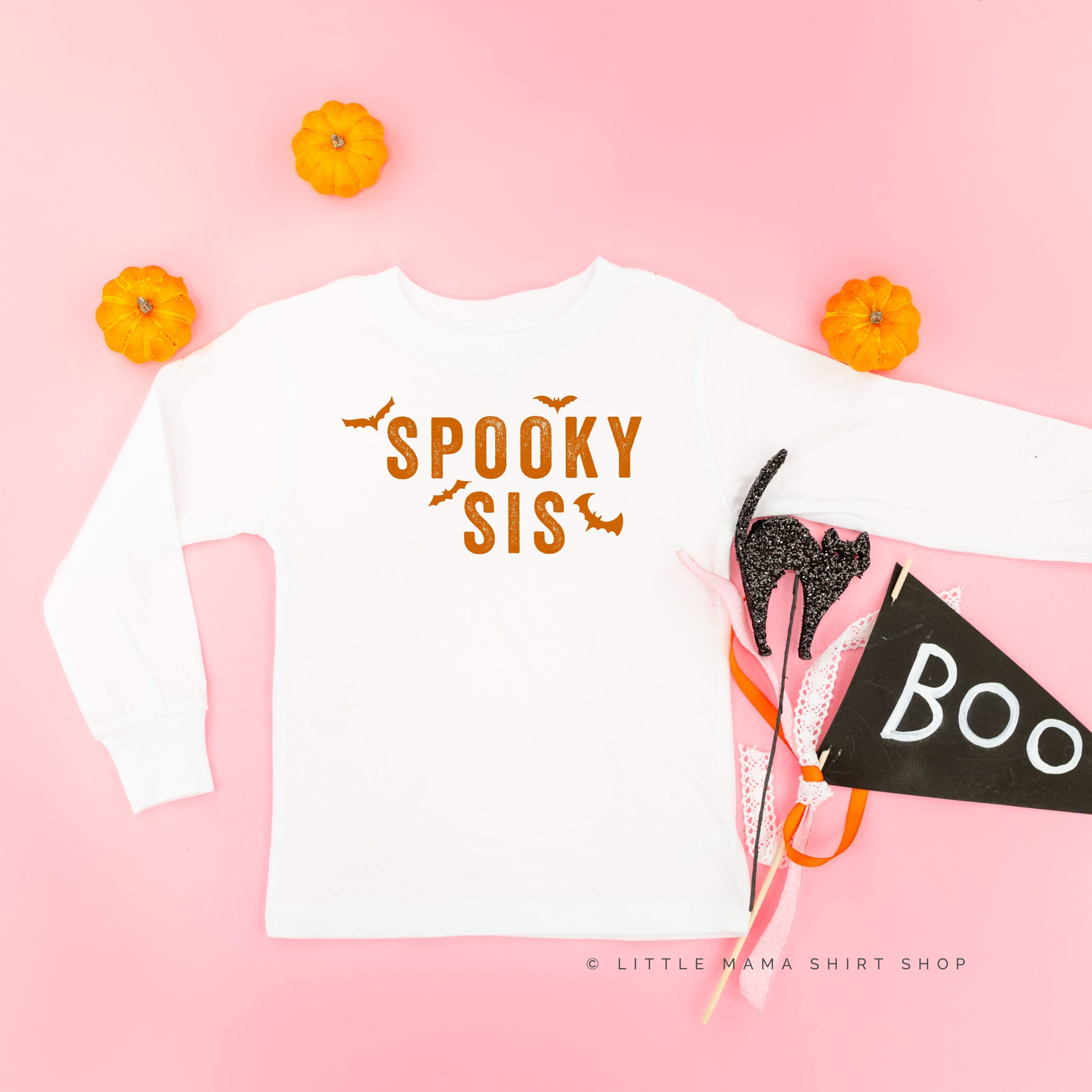 SPOOKY SIS - Long Sleeve Child Shirt Little Mama Shirt Shop