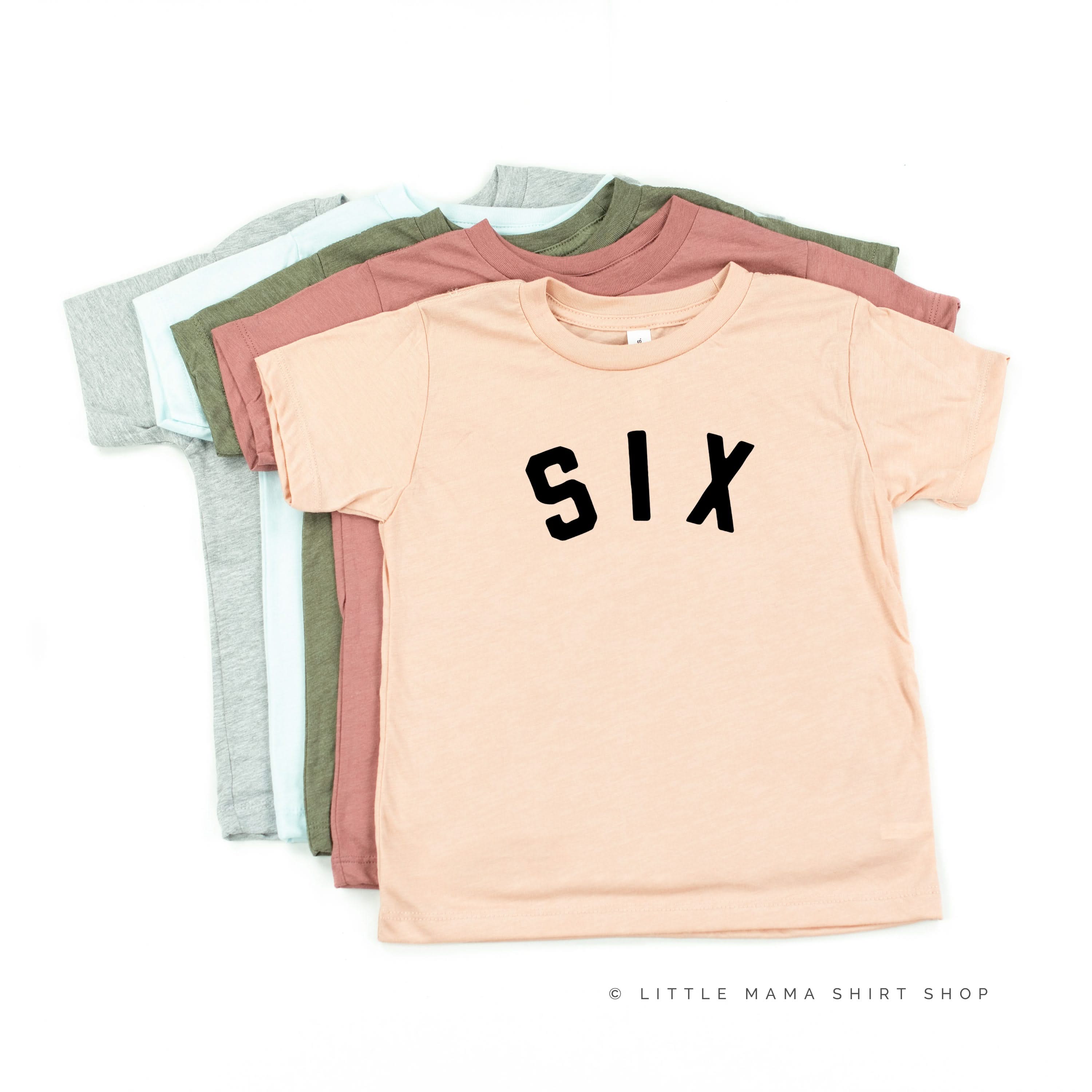 BIRTHDAY NUMBER - BLOCK FONT - Child Shirt Little Mama Shirt Shop