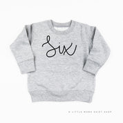 BIRTHDAY NUMBER - NEW CURSIVE - Child Sweater Little Mama Shirt Shop