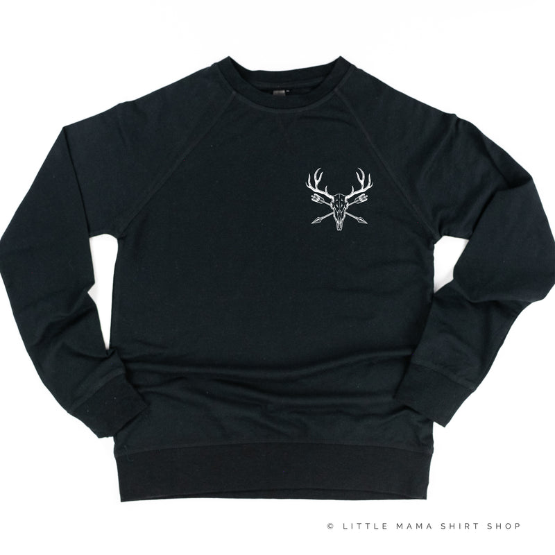 ELK SKULL - Pocket Design - Lightweight Pullover Sweater