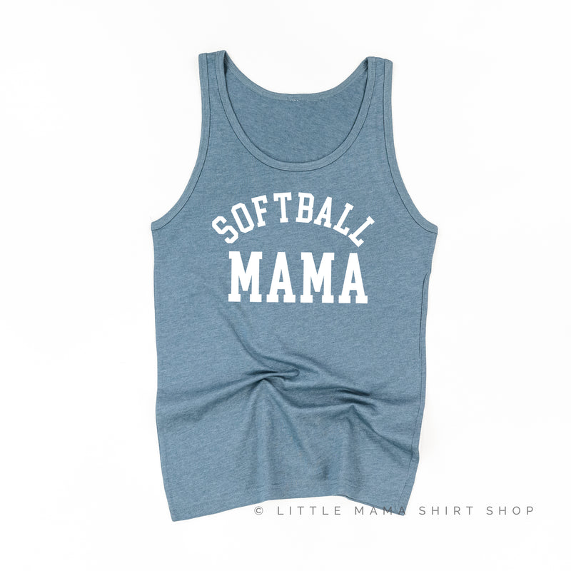 Softball Mama - Baseball Detail on Back - Unisex Jersey Tank