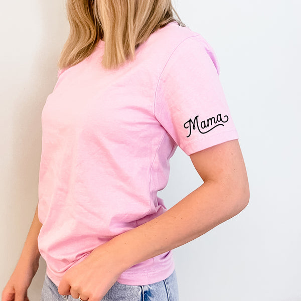 Mama - Sleeve Detail - SCRIPT - Unisex Tee