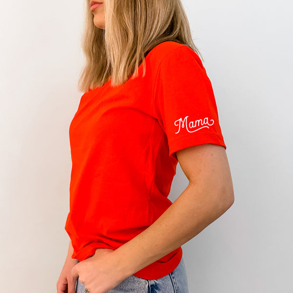 Mama - Sleeve Detail - SCRIPT - Unisex Tee