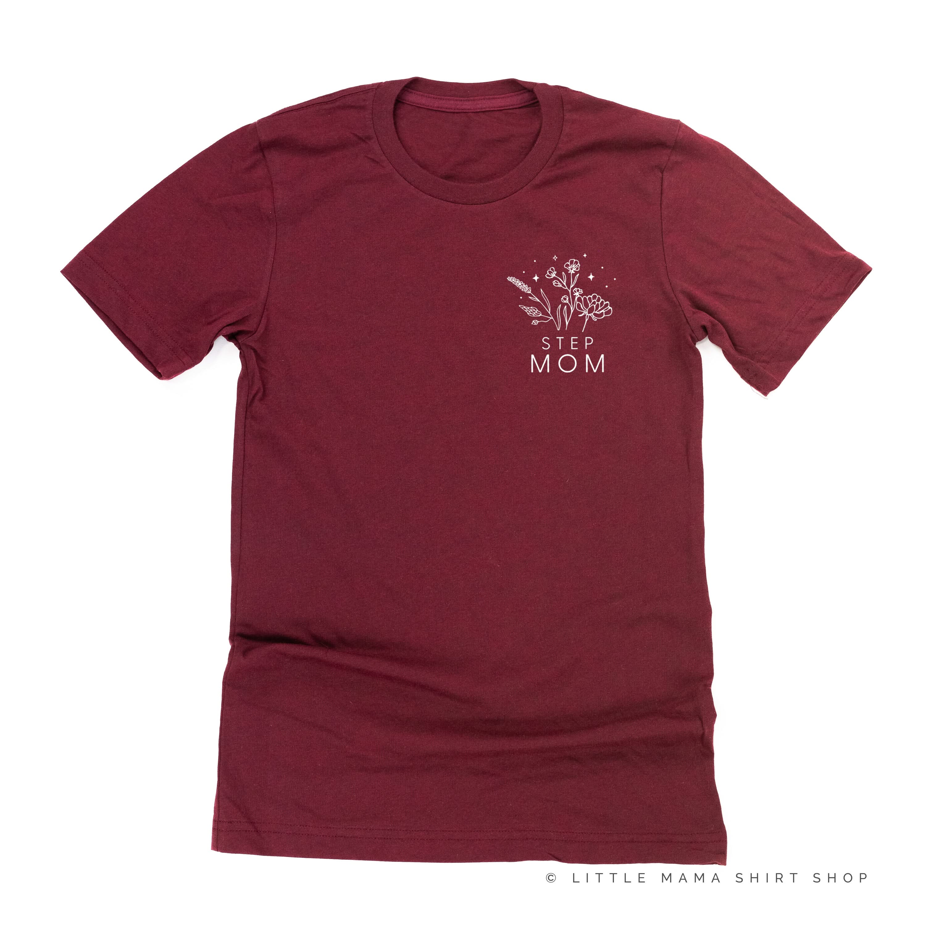 STEP MOM - Bouquet - Pocket Size ﻿- Unisex Tee Little Mama Shirt Shop