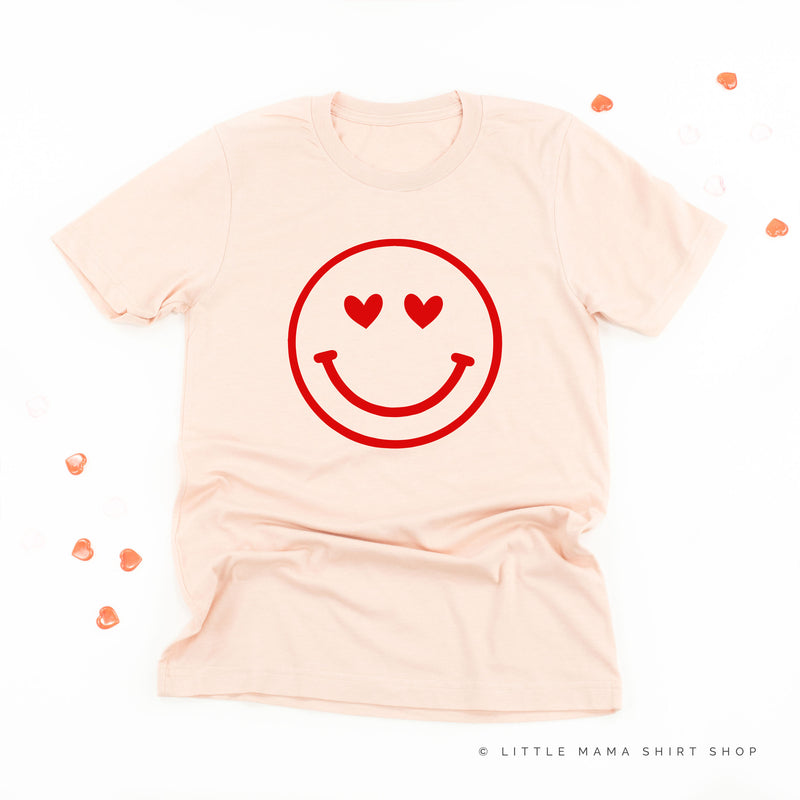 Heart Eyes Smiley Face - Unisex Tee