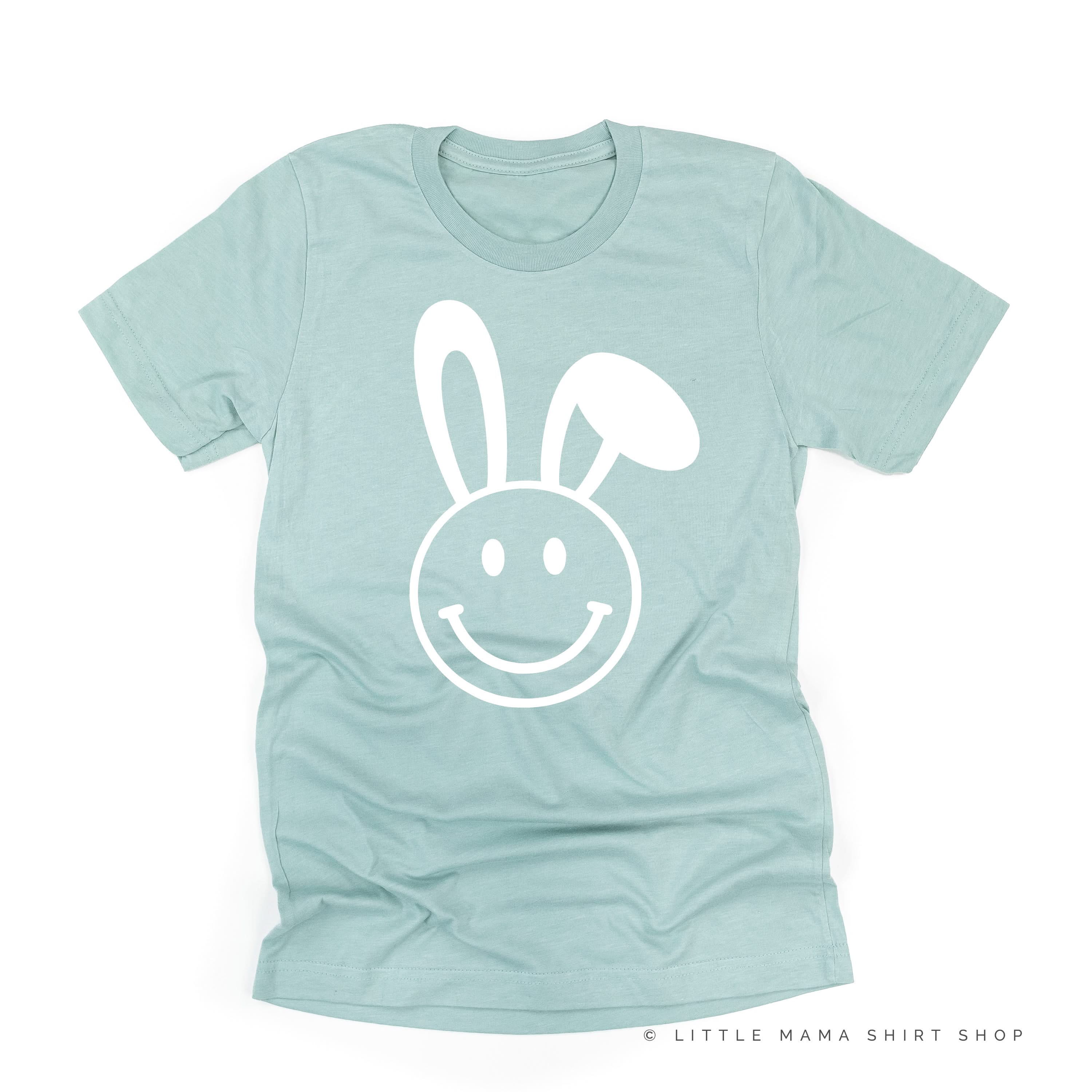 Smiley Face Bunny - Unisex Tee Little Mama Shirt Shop