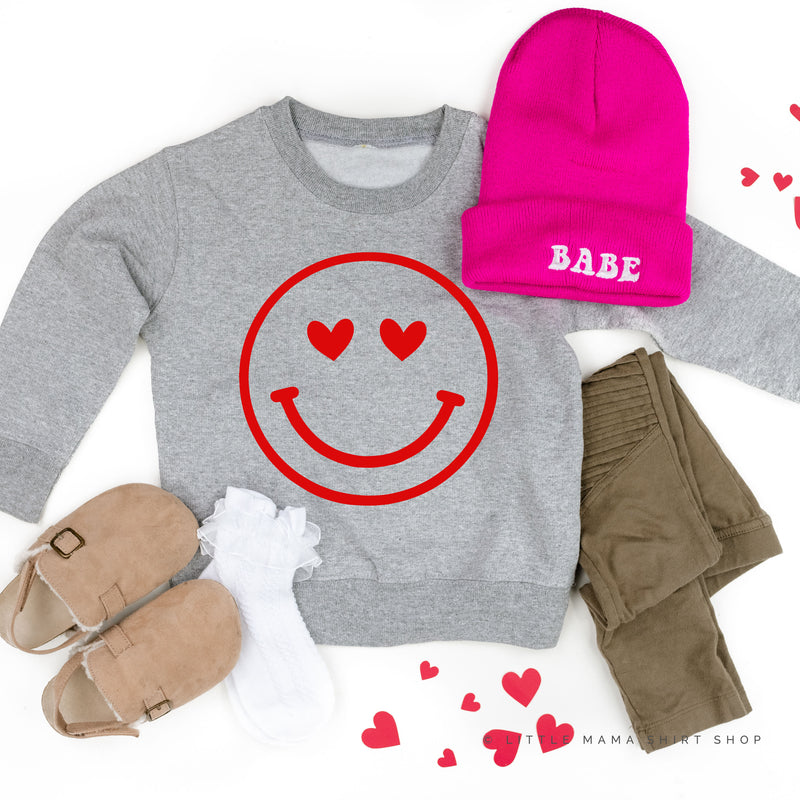 Heart Eyes Smiley Face - Child Sweater