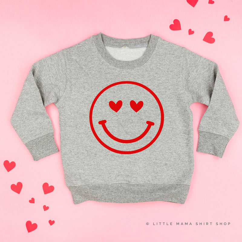 Heart Eyes Smiley Face - Child Sweater