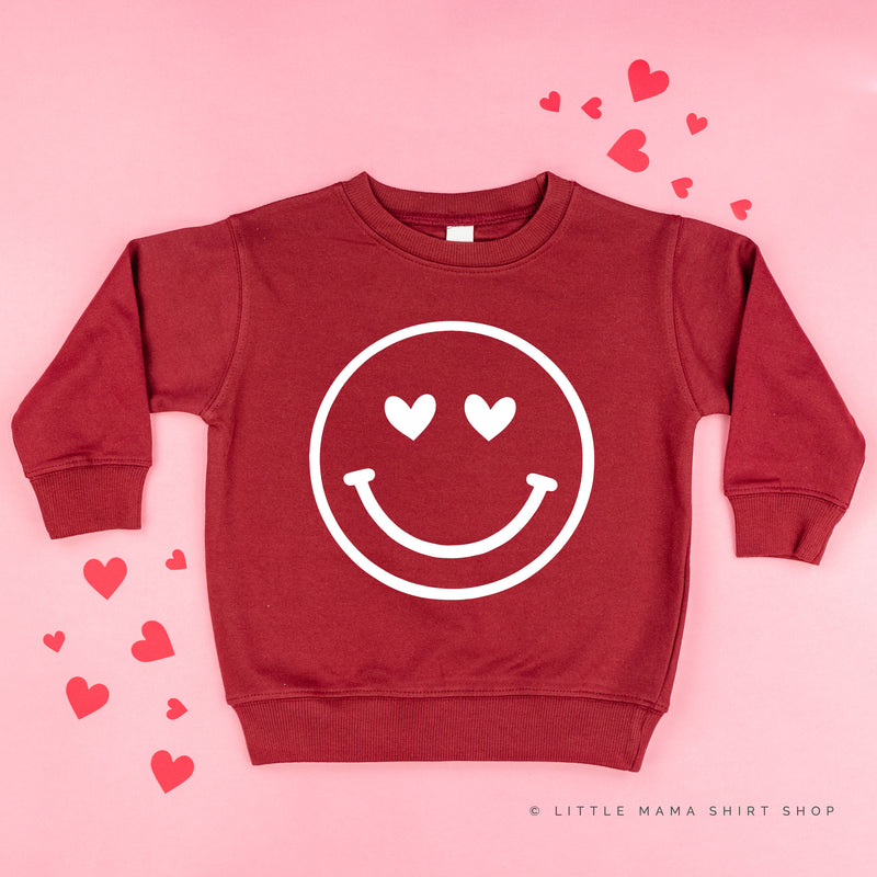 Heart Eyes Smiley Face - Child Sweater