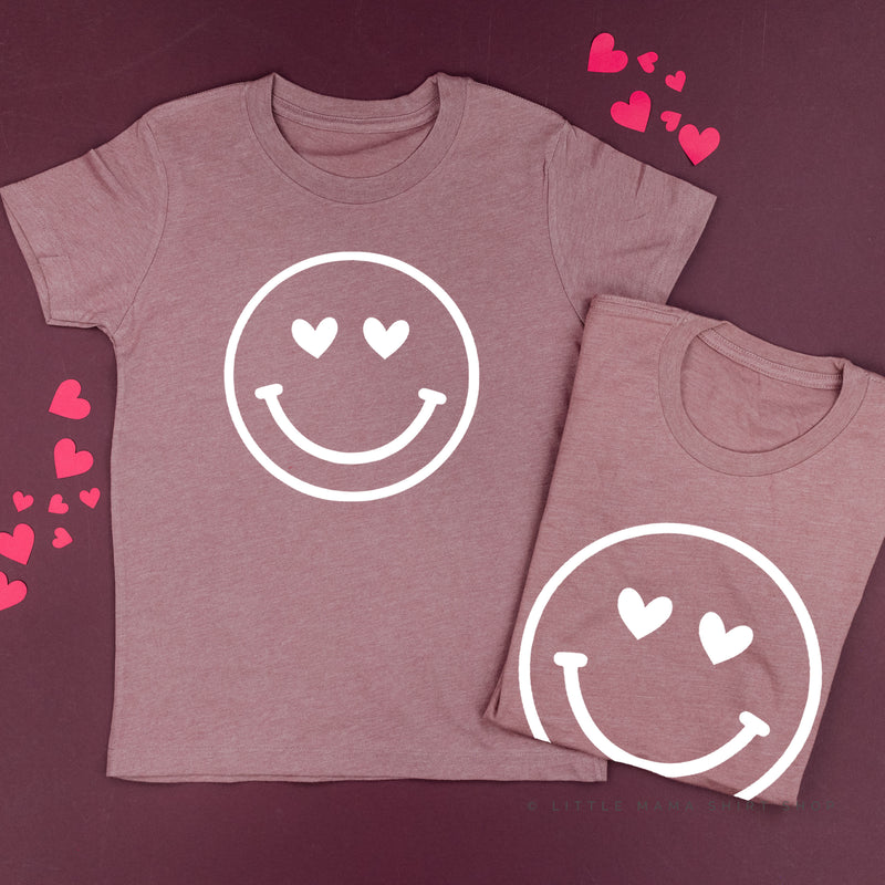 Heart Eyes Smiley Face - Set of 2 Tees