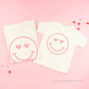 Heart Eyes Smiley Face - Set of 2 Tees Little Mama Shirt Shop