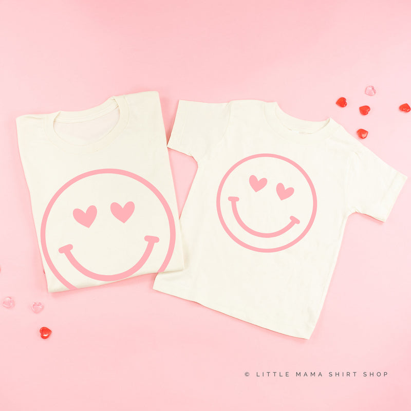 Heart Eyes Smiley Face - Set of 2 Tees