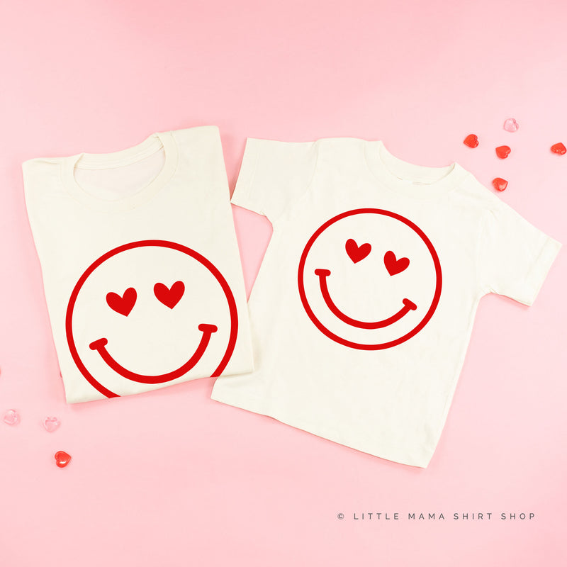 Heart Eyes Smiley Face - Set of 2 Tees