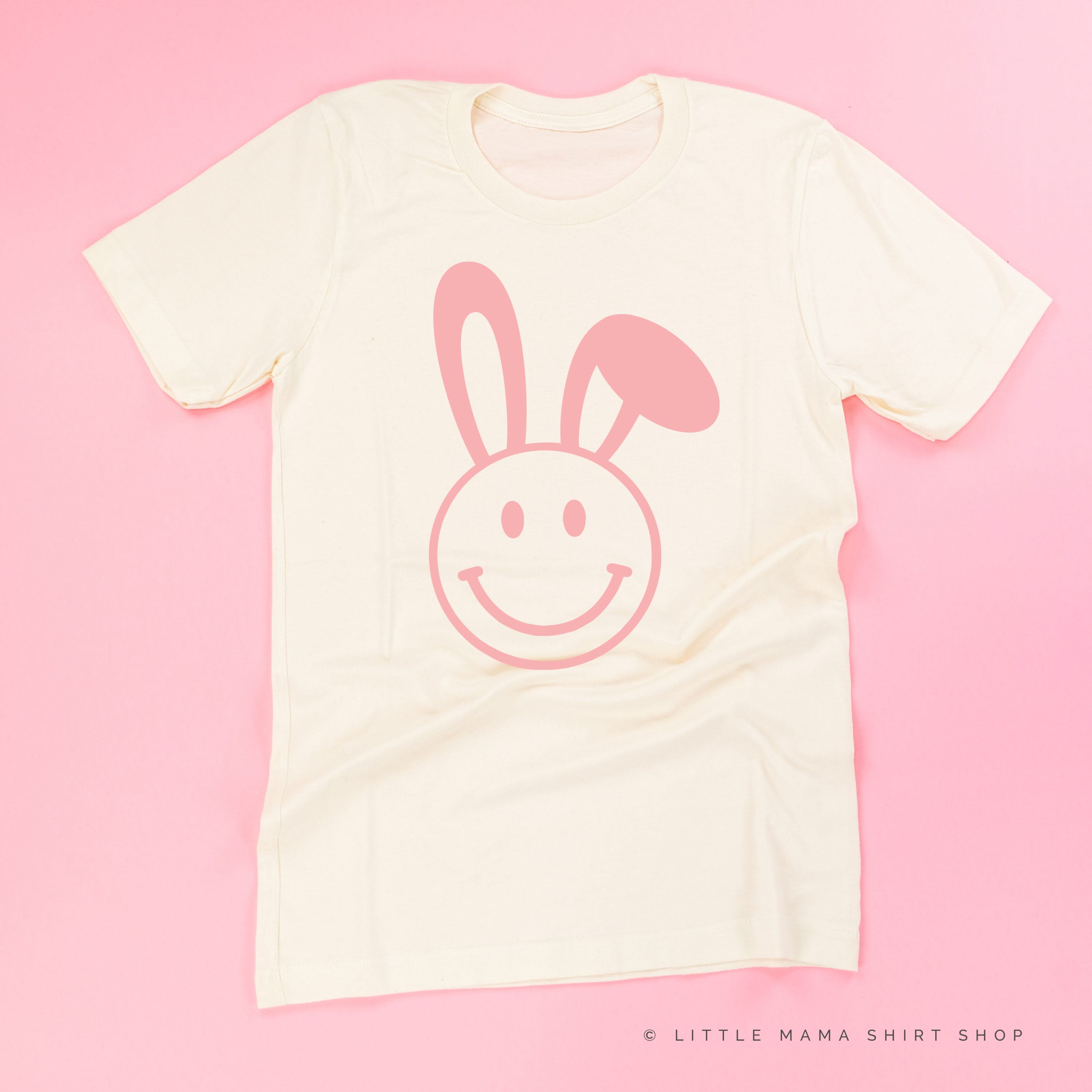 Smiley Face Bunny - Unisex Tee Little Mama Shirt Shop