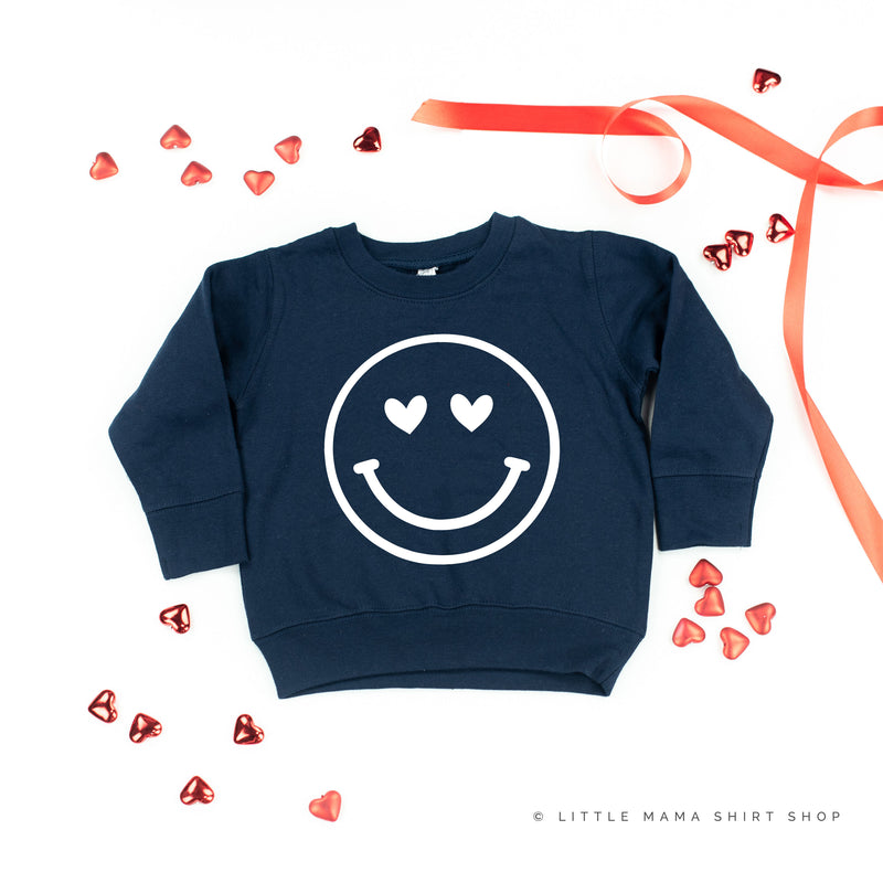 Heart Eyes Smiley Face - Child Sweater