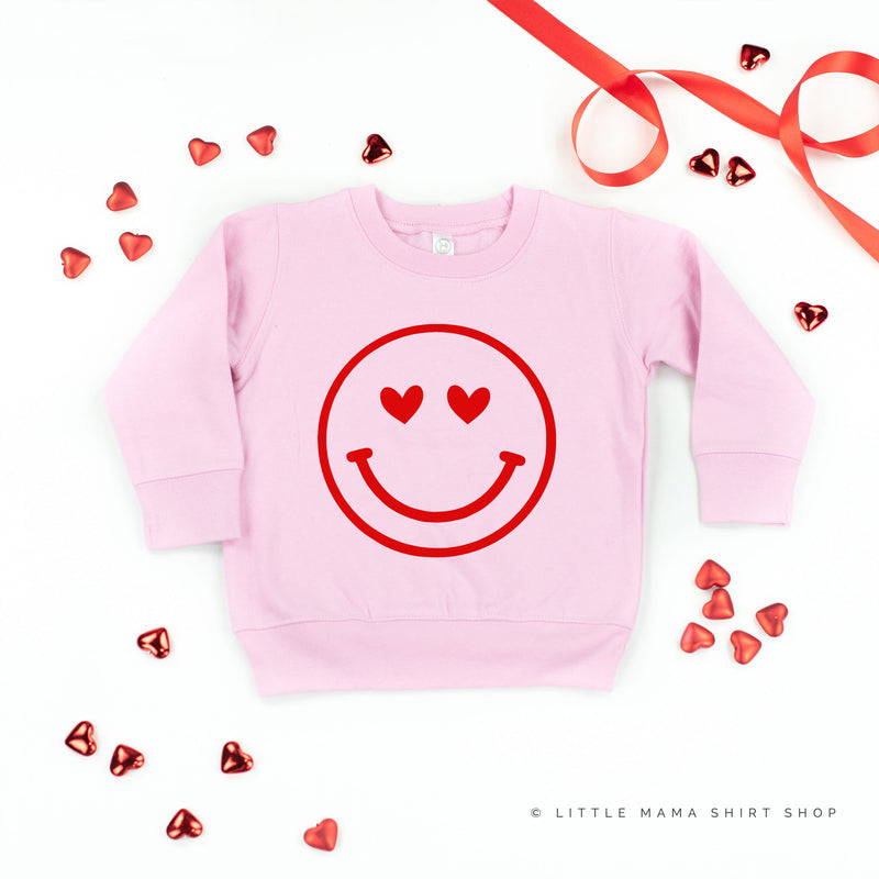 Heart Eyes Smiley Face - Child Sweater