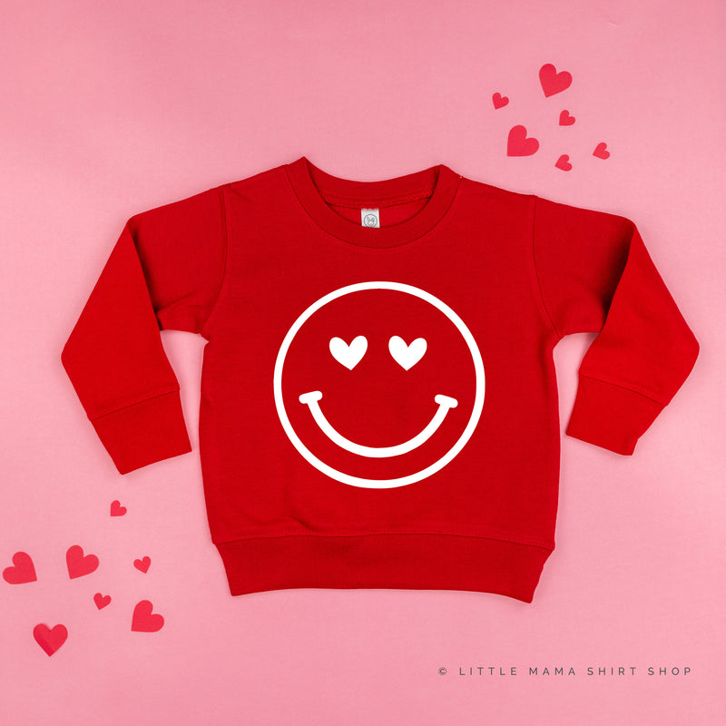 Heart Eyes Smiley Face - Child Sweater