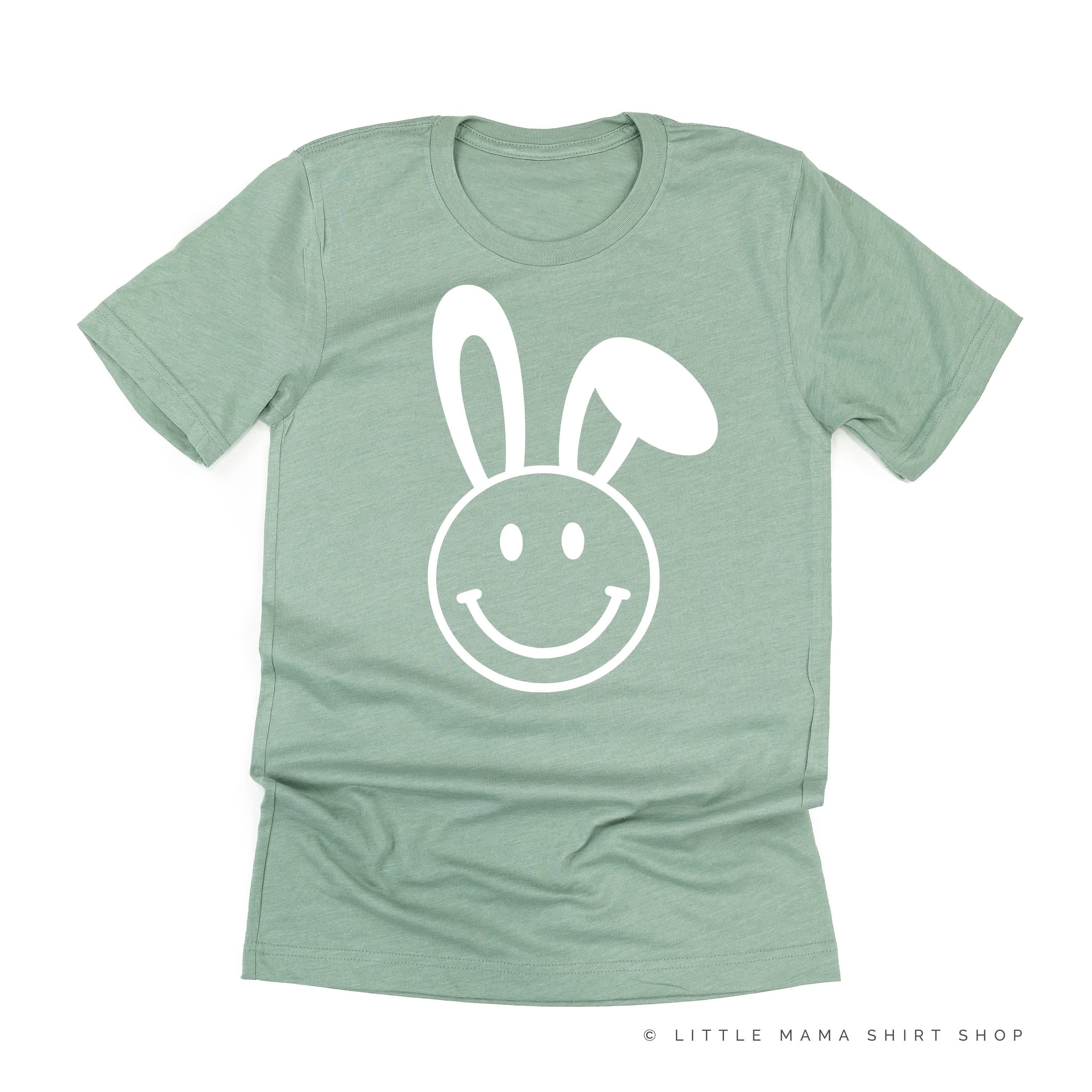 Smiley Face Bunny - Unisex Tee Little Mama Shirt Shop