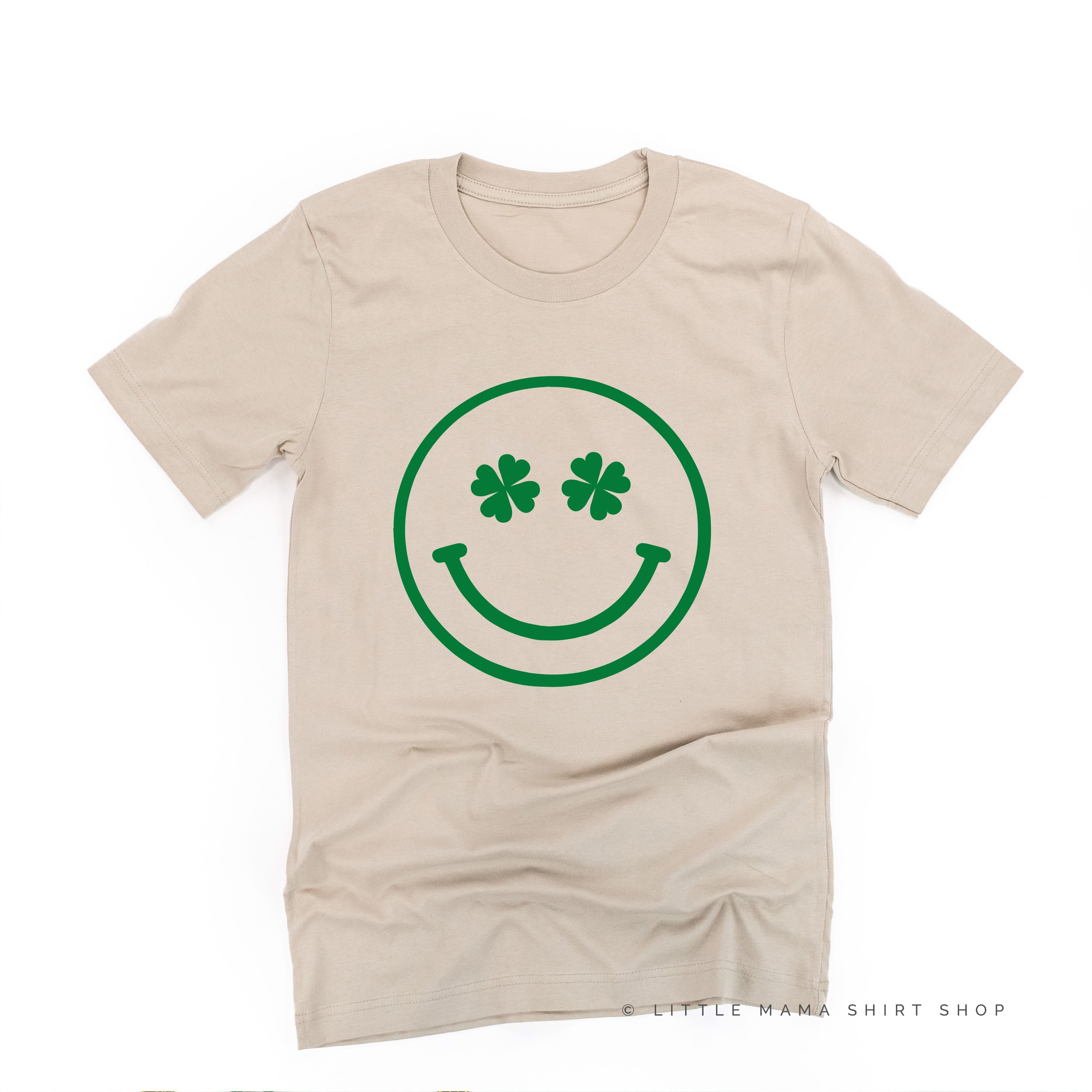 Shamrock Eyes Smiley - Unisex Tee Little Mama Shirt Shop