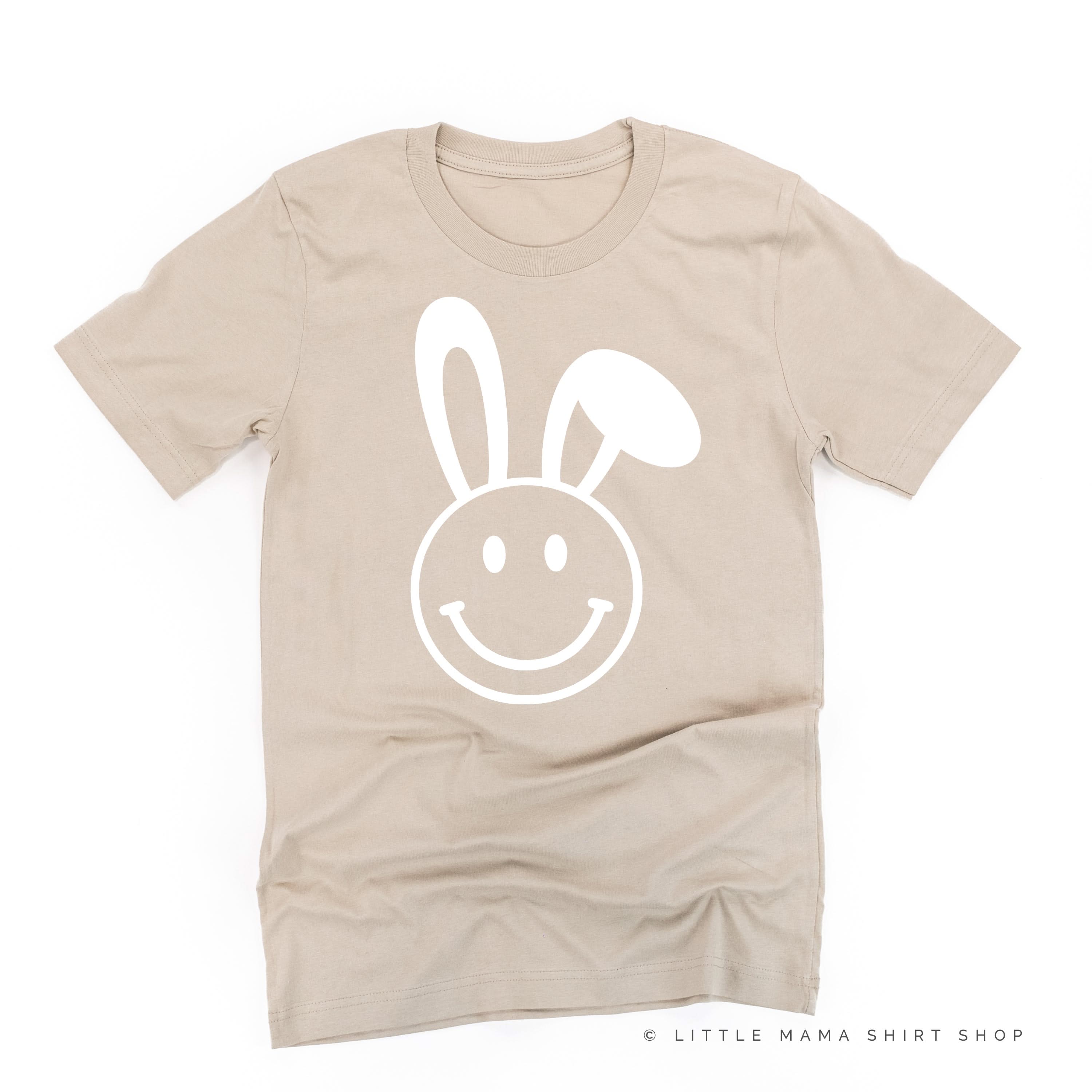 Smiley Face Bunny - Unisex Tee Little Mama Shirt Shop