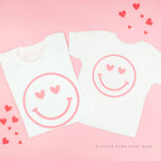 Heart Eyes Smiley Face - Set of 2 Tees Little Mama Shirt Shop