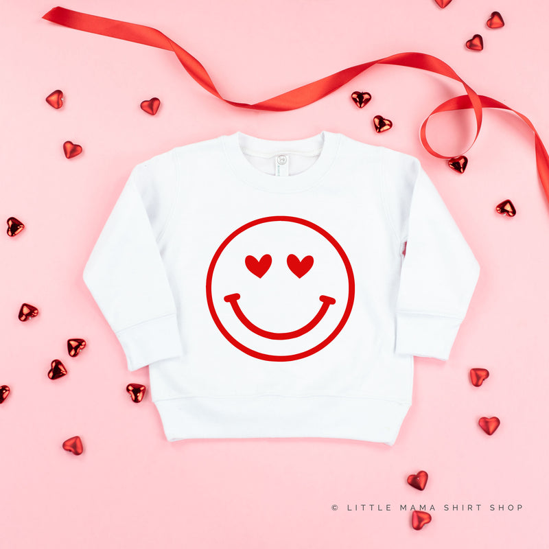 Heart Eyes Smiley Face - Child Sweater