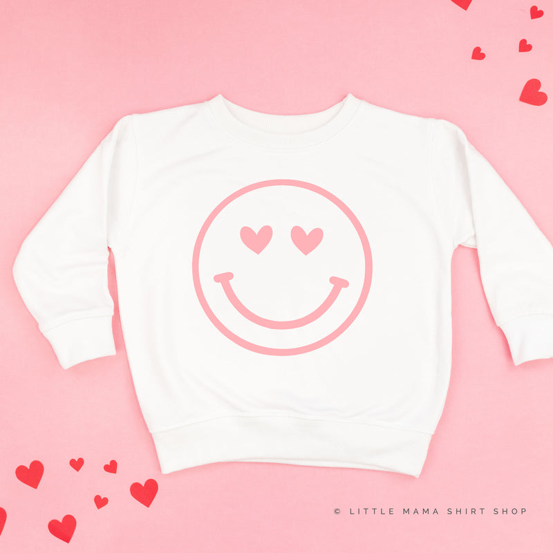 Heart Eyes Smiley Face - Child Sweater