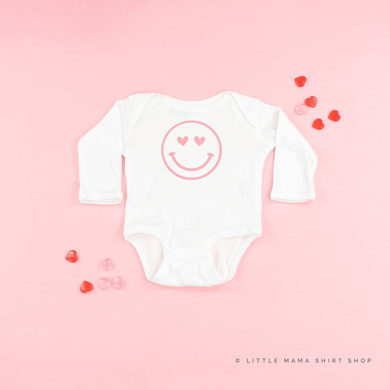 Heart Eyes Smiley Face - Child LONG SLEEVE Tee