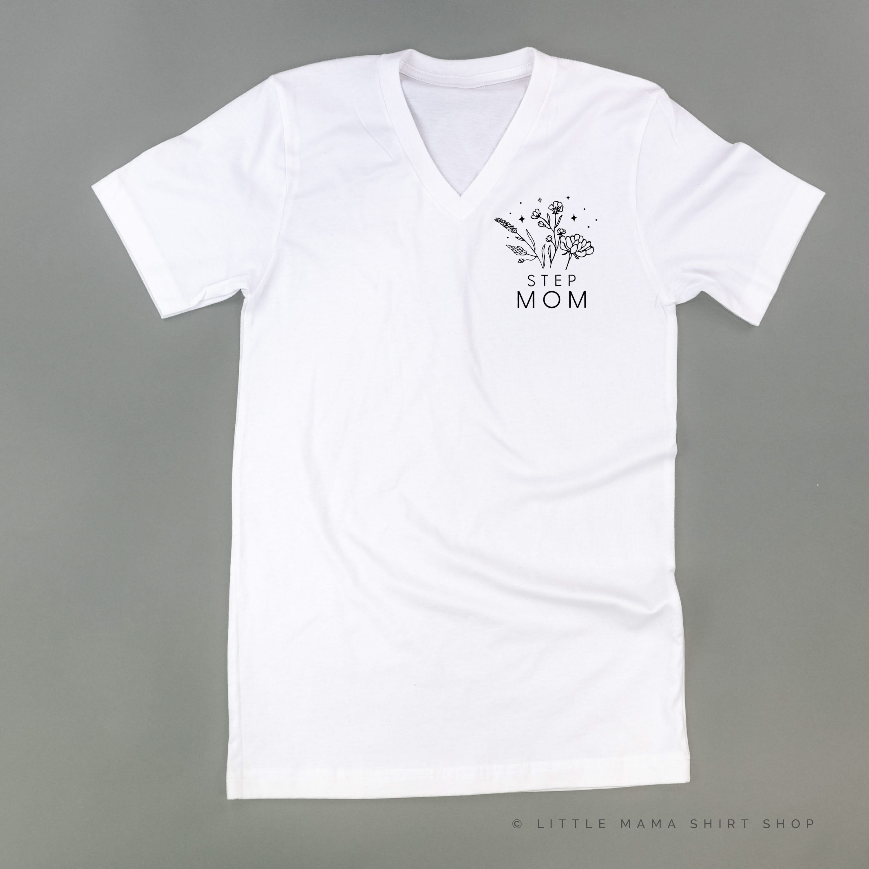 STEP MOM - Bouquet - Pocket Size ﻿- Unisex Tee Little Mama Shirt Shop
